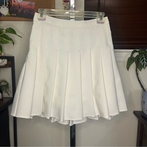 White Pleated Skirt